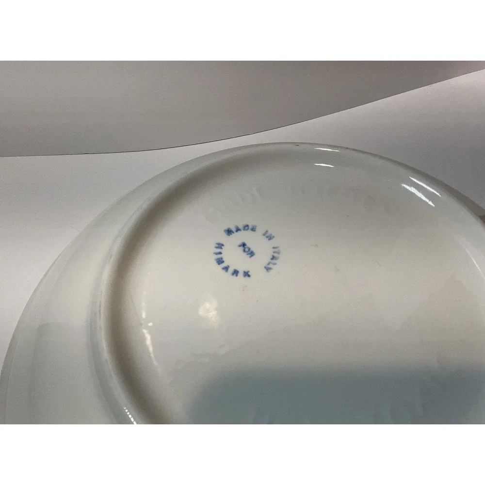 La Toscana Made in Italy Ceramic Bowl‎ Green Stripe Accent
